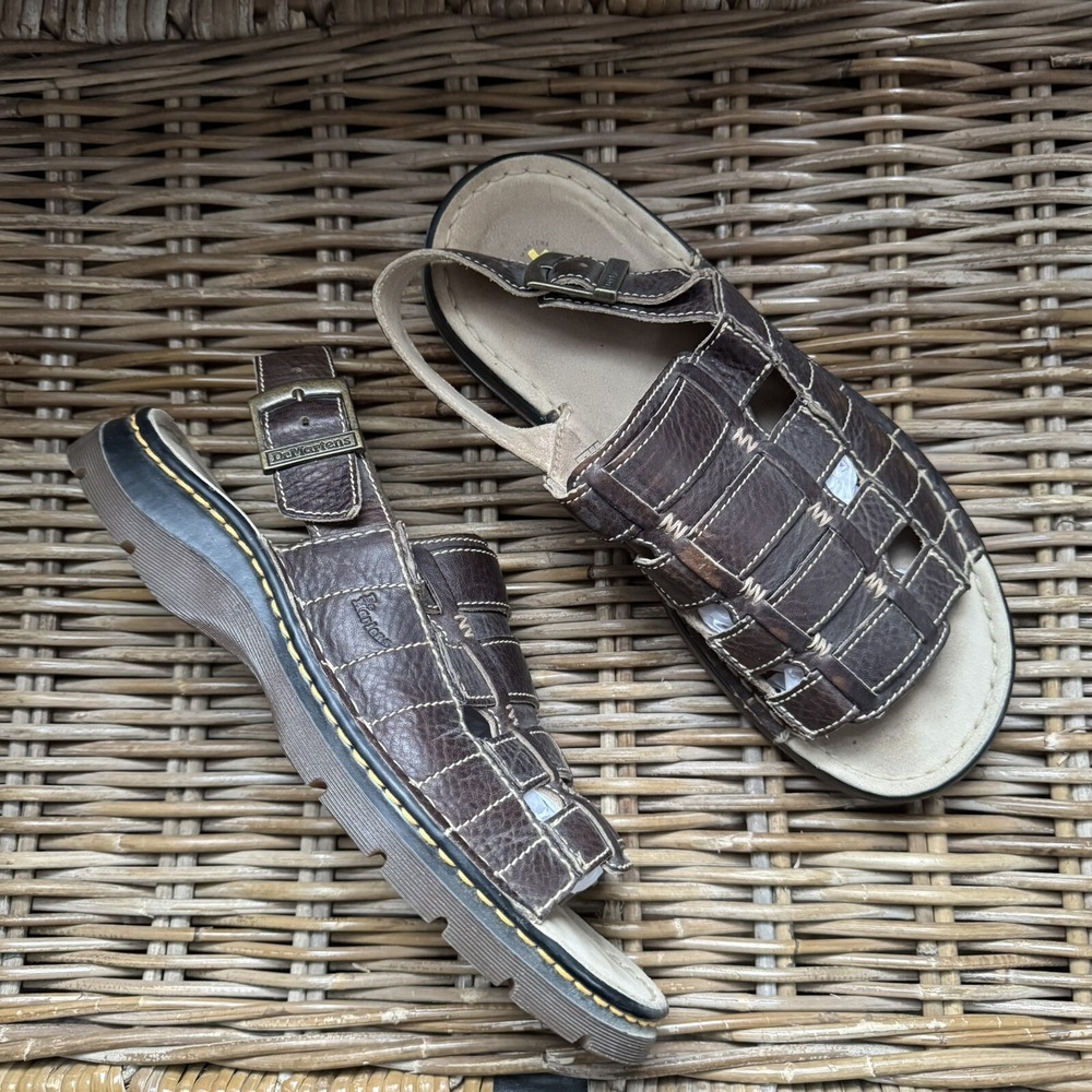 Dr. Martens Brown Leather Fisherman Sandals